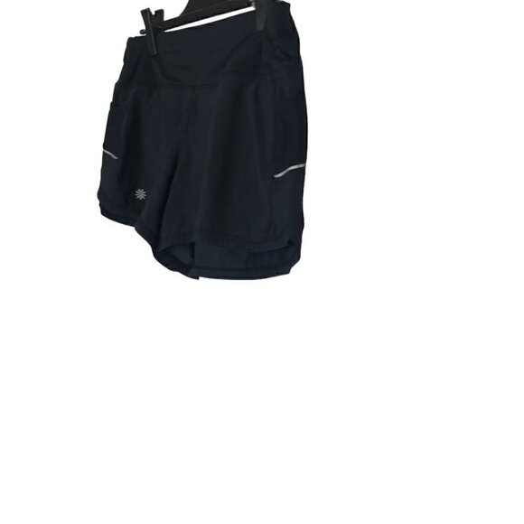 Athleta Size Med Black Dual  Layer Workout Shorts Size S - Picture 2 of 5